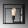 Opviq Kafes - 13750 Lámpara de Pared de Cuerpo Metálico Negro